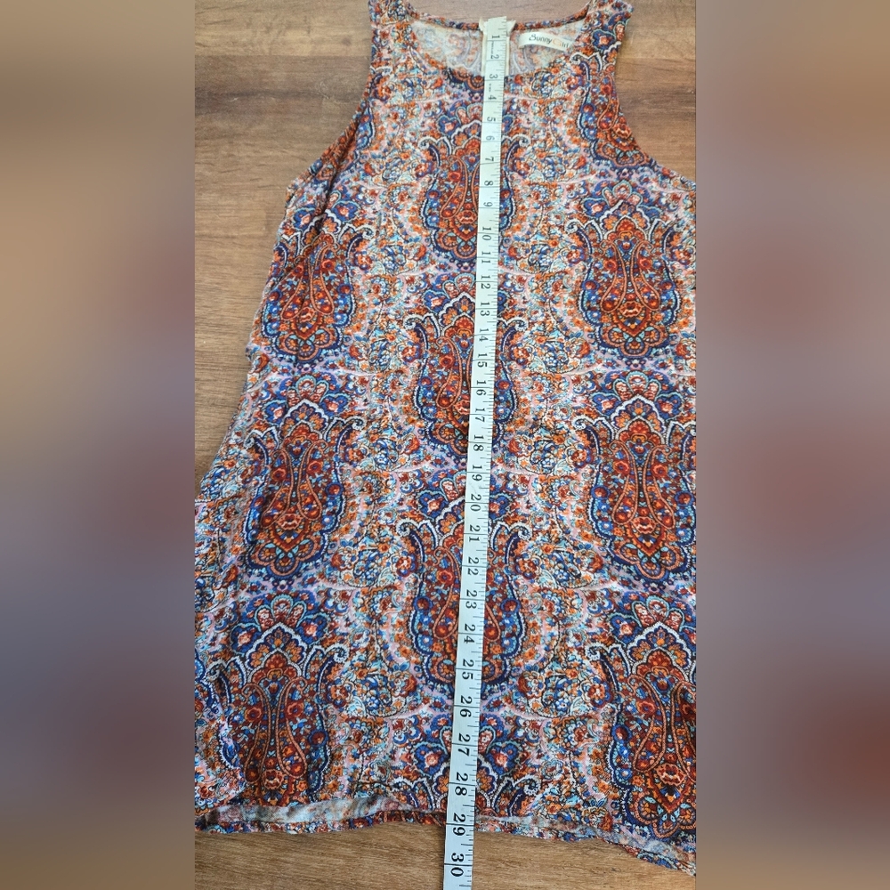 Sunnygirl Colorful Paisley Sleeveless Dress Size Small - Picture 3 of 6